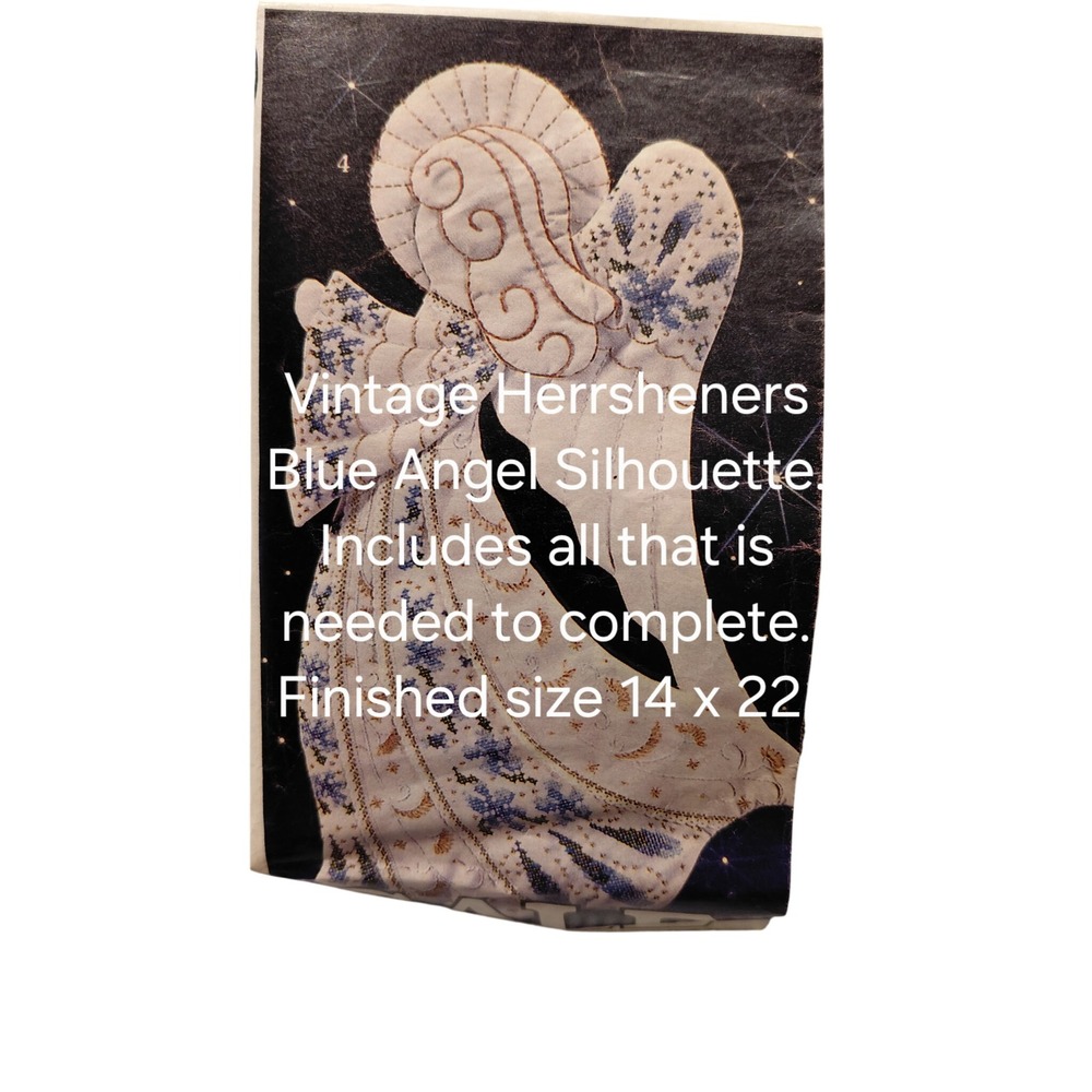 Vintage Herrsheners Blue Angel Silhouette Wall Hanging Kit 93373